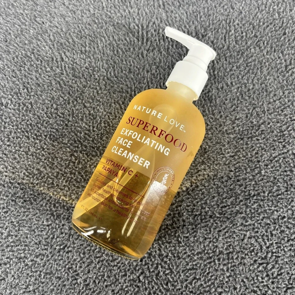 Nature Love Superfood Exfoliating Face Cleanser Vitamin C‎ Papaya 8 oz